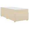 vidaXL Bettrahmen mit Matratze Creme 80 x 200 cm Stoff