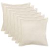 vidaXL Kissenbezug 6 stk. HOUTEN Creme 80 x 80 cm Boucl&eacute;