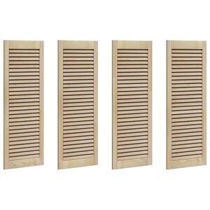 vidaXL Schrankt&uuml;r 4 pcs Natur 110 x 2,1 x 39,5 cm Massives Kiefernholz