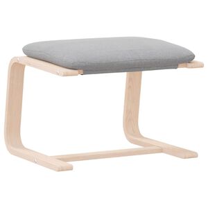 vidaXL Fu&szlig;hocker Hellgrau 51x41x40 cm Stoff