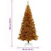 vidaXL Weihnachtsbaum mit 300 LEDs mit St&auml;nder Gold 180 cm PET