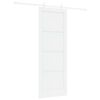 vidaXL Schiebet&uuml;r 78 x 211 cm Holzwerkstoff Wei&szlig;