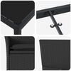 vidaXL Garten Essgruppe mit Kissen 5 pcs Schwarz Poly-Rattan