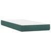 vidaXL Boxspringbett mit Matratze Dunkelgr&uuml;n 180x220 cm Samt