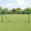 vidaXL Zaunpfosten Gr&uuml;n 10 x 1 m (40 x 40 mm Maschen) Stahl und PVC
