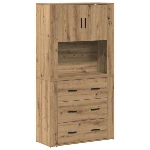 vidaXL Highboard Artisan-Eiche 80 x 33 x 150 cm Holzwerkstoff