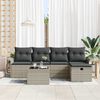 vidaXL Gartensofa-set mit Kissen 6 pcs Hellgrau Poly-Rattan