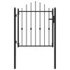 vidaXL Zauntor ASTEN 100 x 100 cm Metall Schwarz Abschlie&szlig;bar