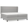 vidaXL Boxspringbett mit Matratze Hellgrau 200x200 cm Stoff