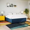 vidaXL Boxspringbett mit Matratze Blau 200x200 cm Stoff