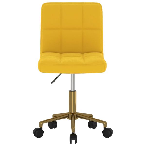 vidaXL Esszimmerst&uuml;hle 4 Stk. Drehbar Senfgelb Samt