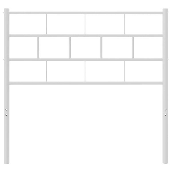 vidaXL Ersatz-Kopfteil Metall Wei&szlig; 90 cm