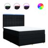 vidaXL Boxspringbett mit Matratze Schwarz 140x190 cm Stoff