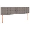 vidaXL Bett mit Stauraum und LED mit Matratze Taupe 160 x 200 cm Stoff