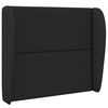vidaXL Kopfteil Ohr Schwarz 80 x 23 x 6 cm Stoff