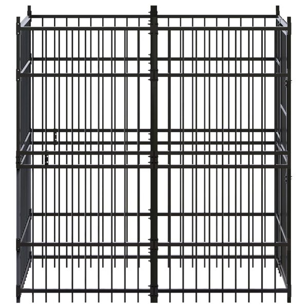 vidaXL Outdoor-Hundezwinger Stahl 1,84 m²