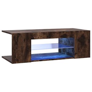 vidaXL TV-Schrank mit LED-Leuchten R&auml;uchereiche 90x39x30 cm