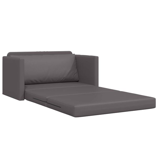 vidaXL Schlafsofa 110cm Grau Kunstleder