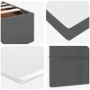 vidaXL Ottoman-Bett mit Matratze & LEDs Dunkelgrau 140x190 cm Stoff
