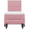 vidaXL Boxspringbett mit Matratze mit Kopfteil Rosa 90 x 200 cm Samt