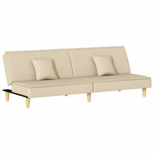 vidaXL Schlafsofa Creme Stoff