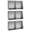 vidaXL St&uuml;tzmauer 6 stk. 40 x 12 x 50 cm Verzinkter Stahl Silber