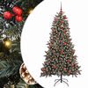 vidaXL K&uuml;nstlicher Weihnachtsbaum Gr&uuml;n 180 cm PVC, Plastik und Stahl
