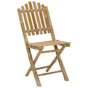 vidaXL Gartenstuhl 4 stk. Natur Bambus