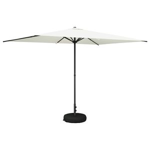 vidaXL Garten-Schirm mit Fu&szlig; Rechteckig 2 x 3 m Polyester Creme