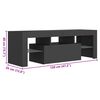vidaXL TV-Schrank mit LED-Leuchten Grau 120x35x40 cm
