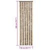 vidaXL Fliegenvorhang Dunkelbraun und Beige 56x200 cm Chenille