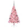 vidaXL K&uuml;nstlicher vorbeleuchteter Weihnachtsbaum Rosa 120 cm PVC