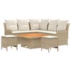 vidaXL M&ouml;belsets 6 stk. Beige und Creme PE-Rattan