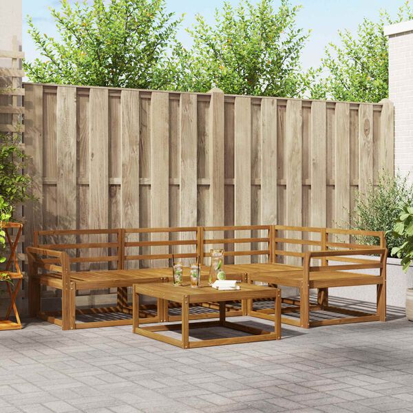 vidaXL Outdoor-Sofagarnitur 5 pcs Natur Massivholz Akazie