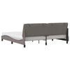 vidaXL Bett mit Matratze Taupe 200x200 cm Stoff
