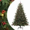 vidaXL K&uuml;nstlicher Weihnachtsbaum mit 300 LEDs mit St&auml;nder Gr&uuml;n 210 cm