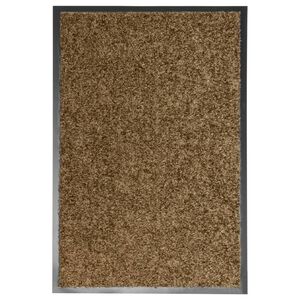 vidaXL Fu&szlig;matte Waschbar Braun 40x60 cm