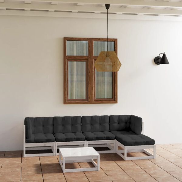 vidaXL 6-tlg. Garten-Lounge-Set mit Kissen Kiefer Massivholz