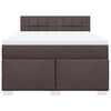 vidaXL Boxspringbett mit Matratze Dunkelbraun 140x190 cm Stoff