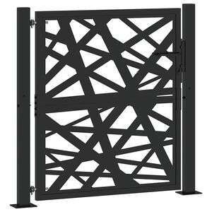 vidaXL Gartentor Schwarz 100x100 cm Stahl Lichtdesign