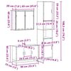 vidaXL 3-tlg. Badm&ouml;bel-Set R&auml;uchereiche Holzwerkstoff