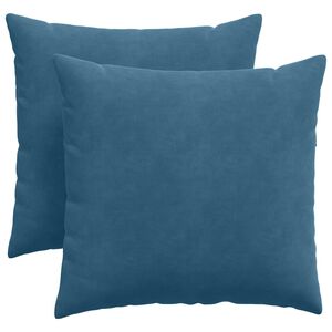 vidaXL Sofakissen 2 St&uuml;ck Blau 45 x 45 cm Cordstoff