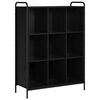 vidaXL B&uuml;cherregal 57 x 33 x 111 cm Holzwerkstoff Schwarz Eichen-Optik