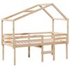 vidaXL Hochbett mit Dach 90x190 cm Massivholz Kiefer