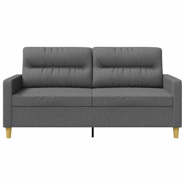 vidaXL 2-Sitzer-Sofa Dunkelgrau 140 cm Stoff