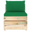 vidaXL 6-tlg. Garten-Lounge-Set mit Kissen Gr&uuml;n Impr&auml;gniertes Holz