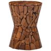 vidaXL Mosaik Hocker Braun Massivholz Teak
