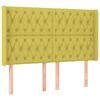 vidaXL LED Kopfteil Gr&uuml;n 147x16x118/128 cm Stoff