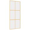 vidaXL Schiebet&uuml;r Golden 90x205 cm ESG-Klarglas und Aluminium