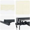 vidaXL Einziehbare Markise Creme und Anthrazit 350 x 250 cm